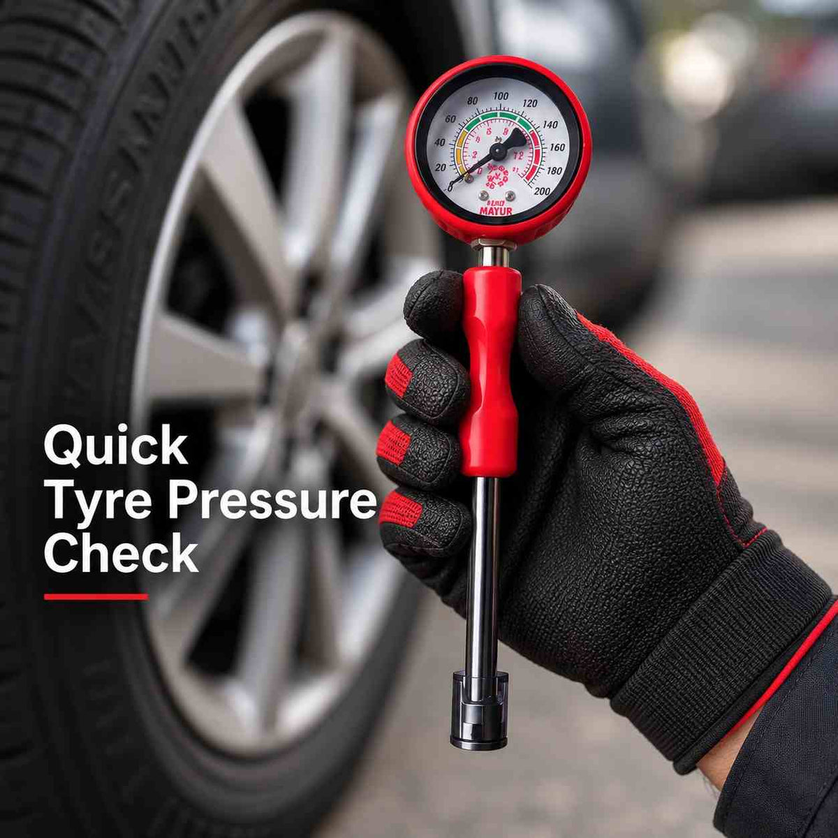 Implemental Mayur Air Pressure Gauge 200PSI - 1