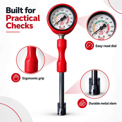 Implemental Mayur Air Pressure Gauge 200PSI - 1