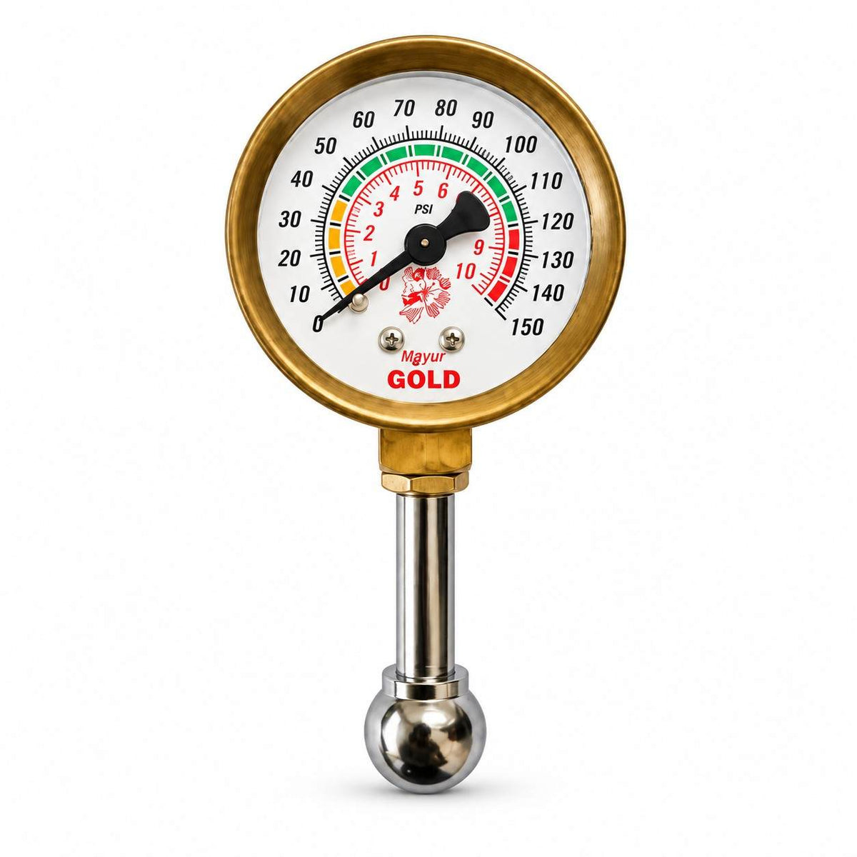 Mayur Air Pressure Gauge Small and Portable 150-PSI