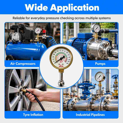 Mayur Air Pressure Gauge Small and Portable 150-PSI