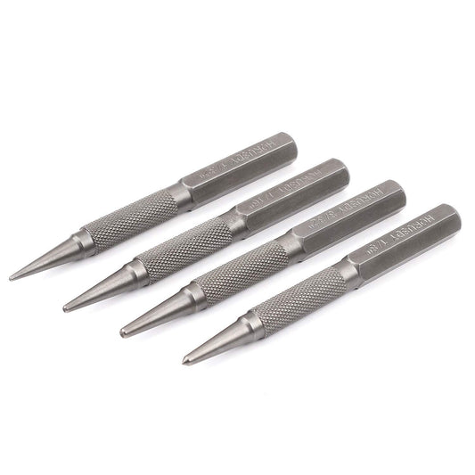 HORUSDY 4 Piece Nail Setter Punch and Center Punch Set