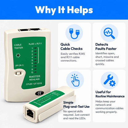 Network Cable Tester Lan & Cable Tester RJ45 & RJ11