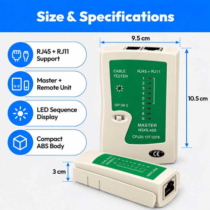 Network Cable Tester Lan & Cable Tester RJ45 & RJ11