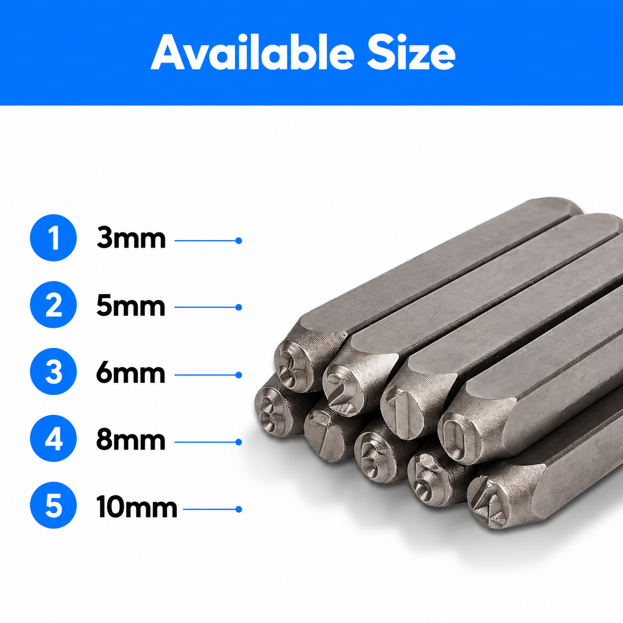 Number Punch Set Hardened Steel/Metal Die