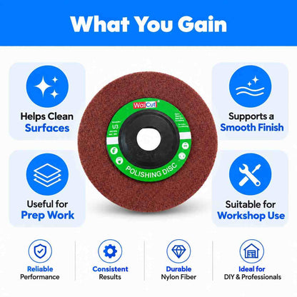 Implemental Nylon Fiber Buffing Disc 4 inch x 1/2 Inch - 1