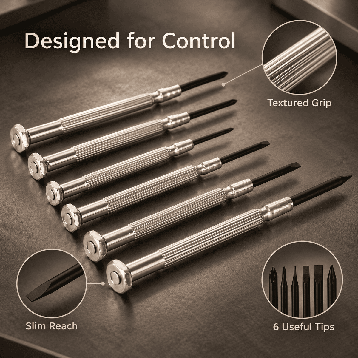 PRECISION SCREWDRIVER SET (6PCS)