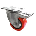 PU Plate Type Trolley Wheel With Break 4 Inch