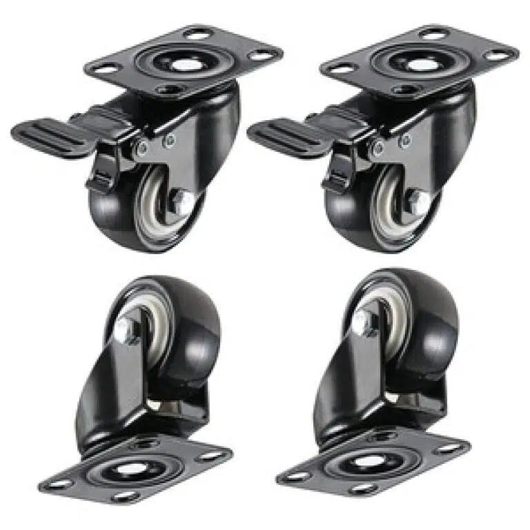 PU Swivel Caster Wheels 2 with Brakes & 2 Without Brakes-4Pcs