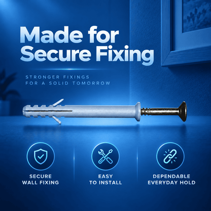 PVC Frame Fixing Fastener Plastic Wall-10Pcs