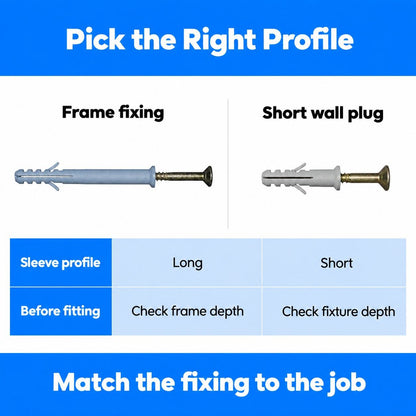 PVC Frame Fixing Fastener Plastic Wall Plugs