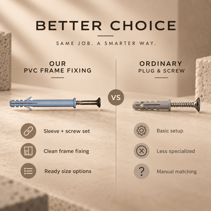 PVC Frame Fixing Fastener Plastic Wall Plugs
