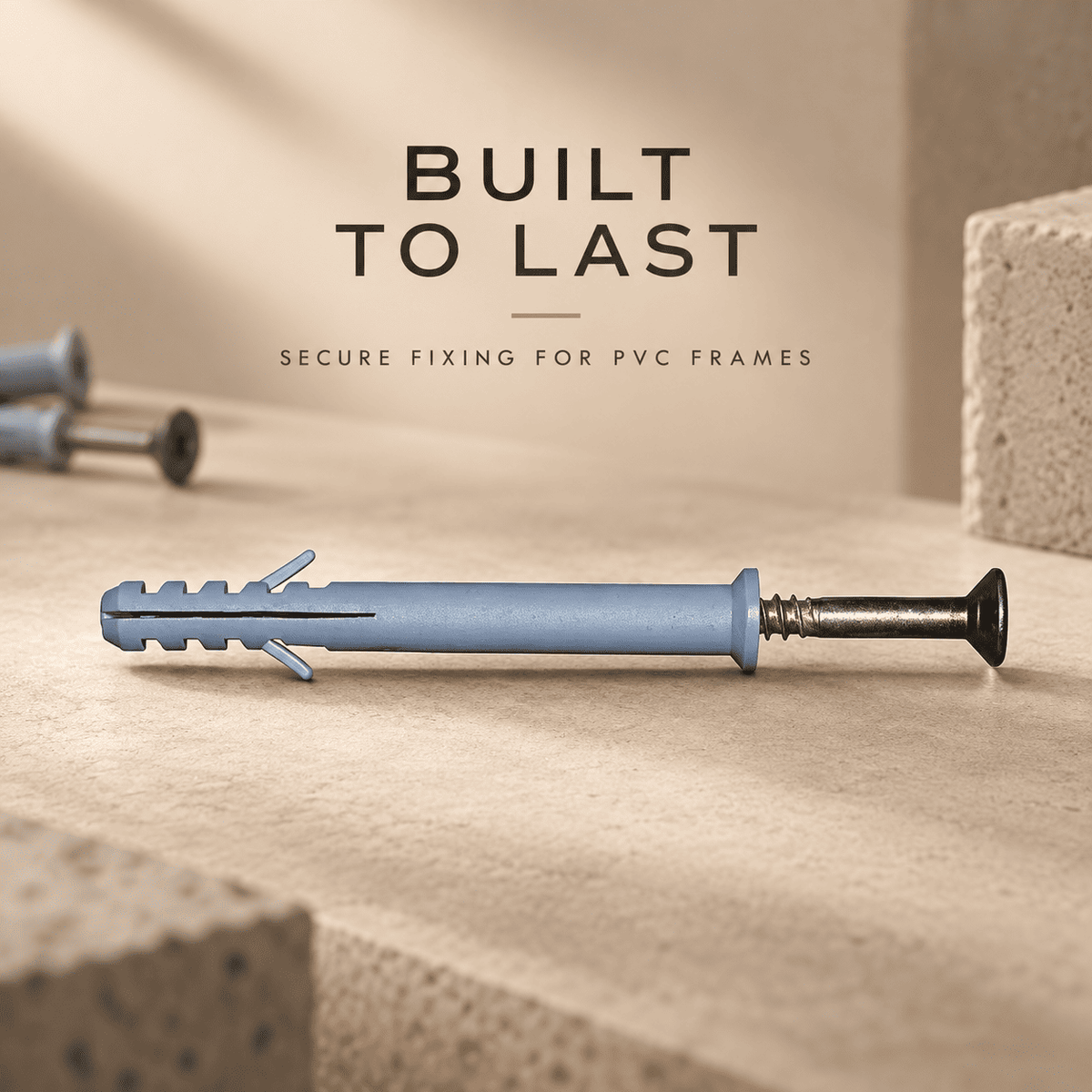 PVC Frame Fixing Fastener Plastic Wall Plugs