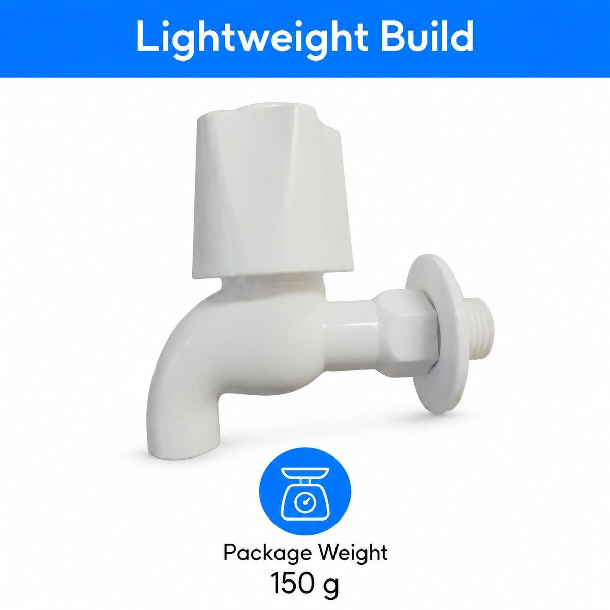 PVC Plastic Bibcock Water Tap-15mm