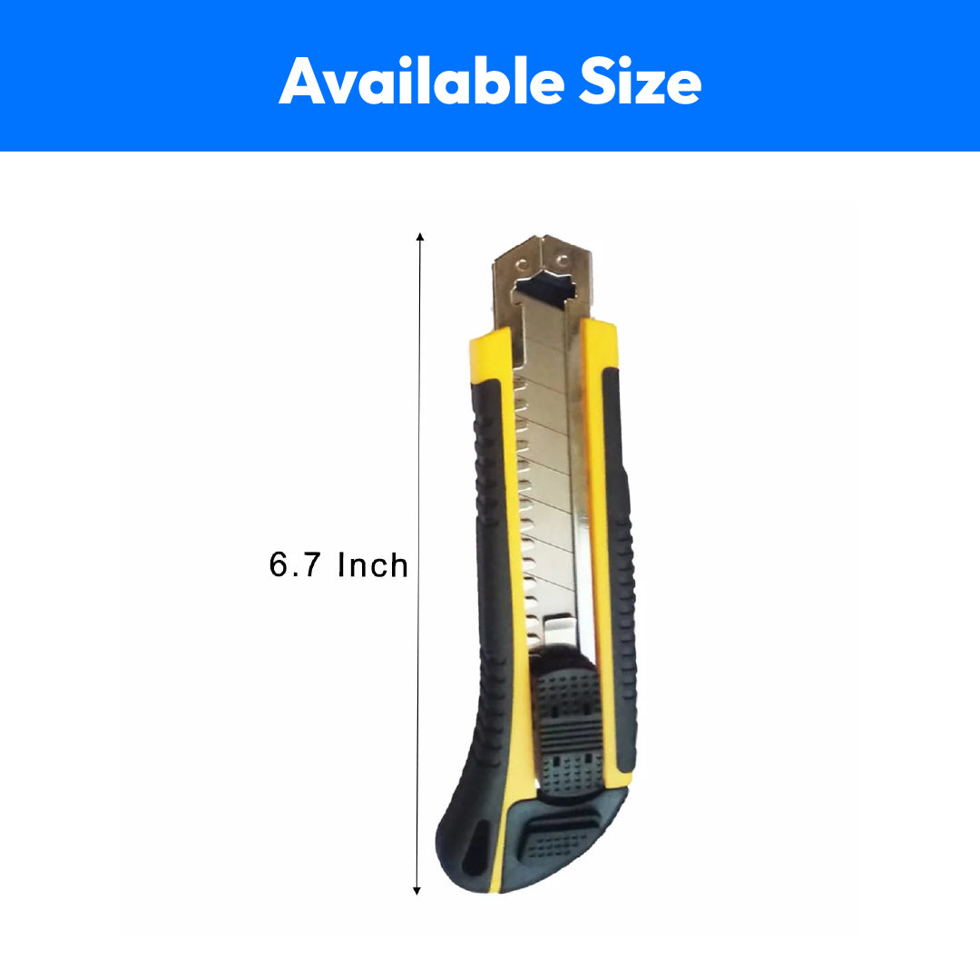 Snap-Off Blade Knife Paper Cutter with 3 Blades(Multi Color)