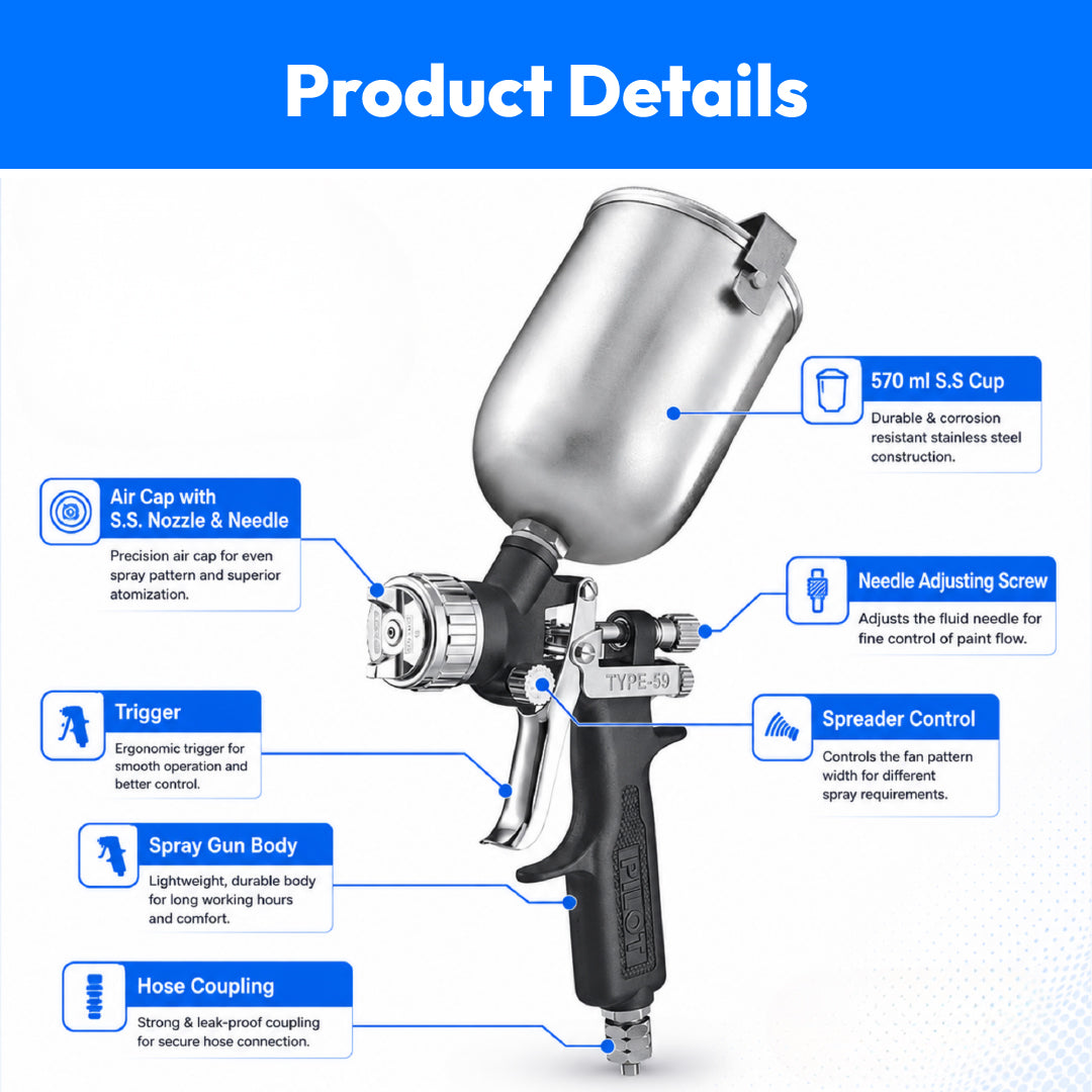 Pilot Painting Spray Gun-Type-59 (Paint Spray Gun)