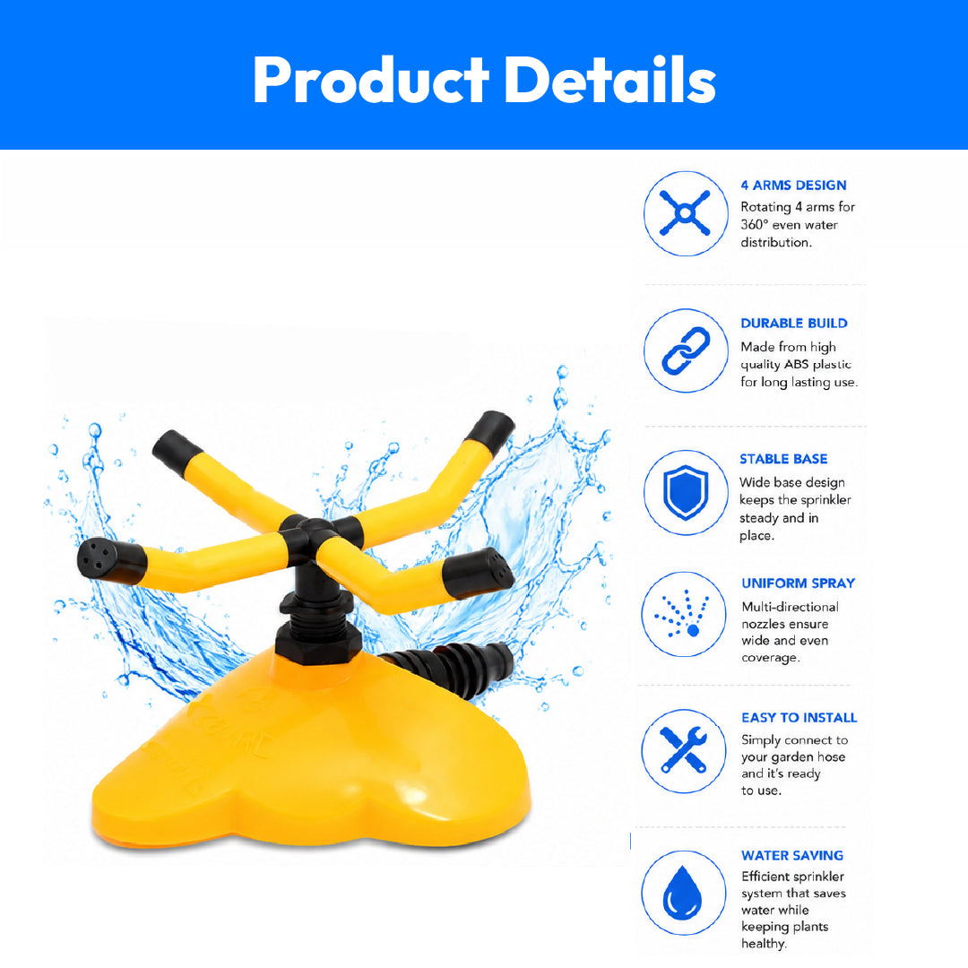 Plastic Garden Water Sprinkler Hose Size-1inch(Yellow)