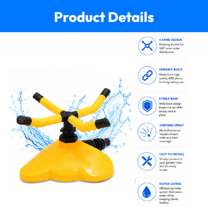 Plastic Garden Water Sprinkler Hose Size-1inch(Yellow)