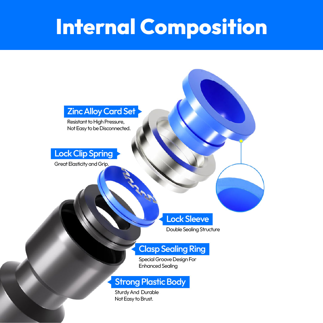 Pneumatic Connector T-Type Male Thread 3/8 Air