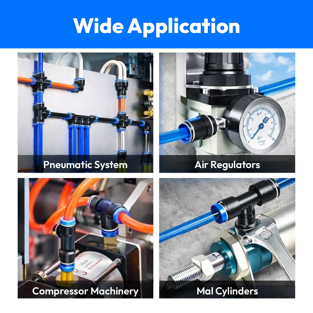 Pneumatic Connector T-Type Male Thread 3/8 Air