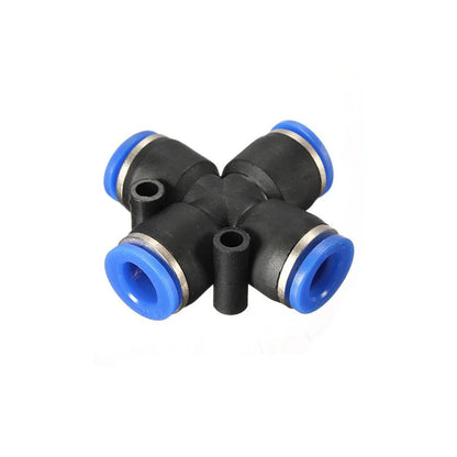 Implemental Pneumatic Pu Push Equal Union Cross Connector-8X8-2Pcs - 1