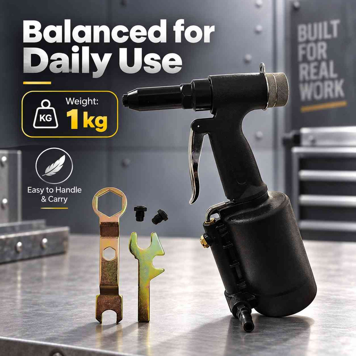 Implemental Pneumatic Air Rivet Gun Self-plugging - 1