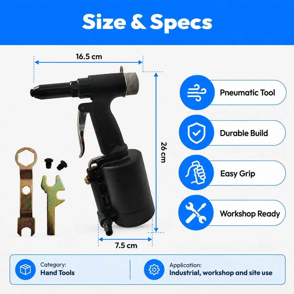 Pneumatic Air Rivet Gun Self-plugging