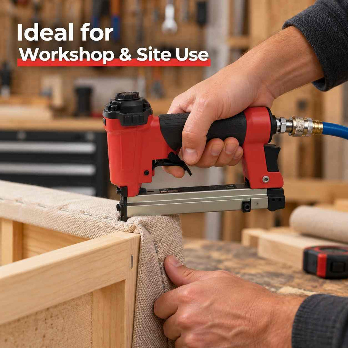 Implemental Pneumatic Air Stapler Gun Nailer Tools- 8016A - 1