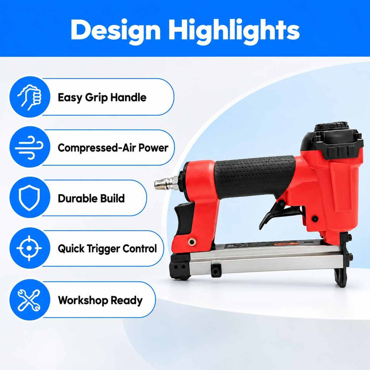 Pneumatic Air Stapler Gun Nailer Tools- 8016A