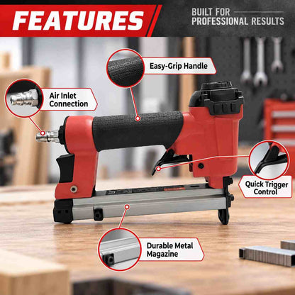 Implemental Pneumatic Air Stapler Gun Nailer Tools- 8016A - 1