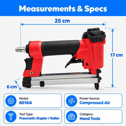 Pneumatic Air Stapler Gun Nailer Tools- 8016A