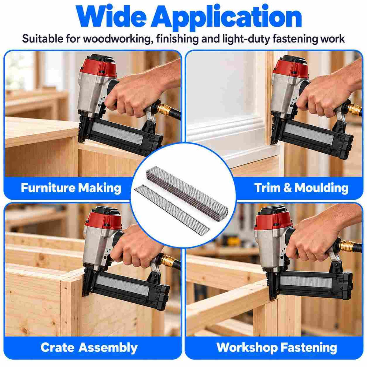 Pneumatic Brad Nails For Air/Pneumatic/Electric Brad Nailers (Pack of 5000)