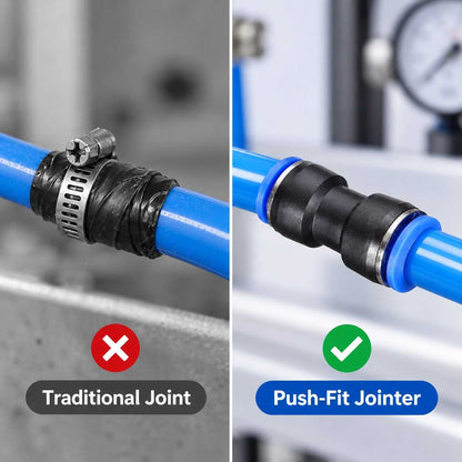Implemental Pneumatic Fitting Jointer Connector for Air Water Tube-Pack of 5Pcs - 1