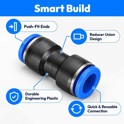 Pneumatic Fitting Jointer Connector for Air Water Tube-Pack of 5Pcs