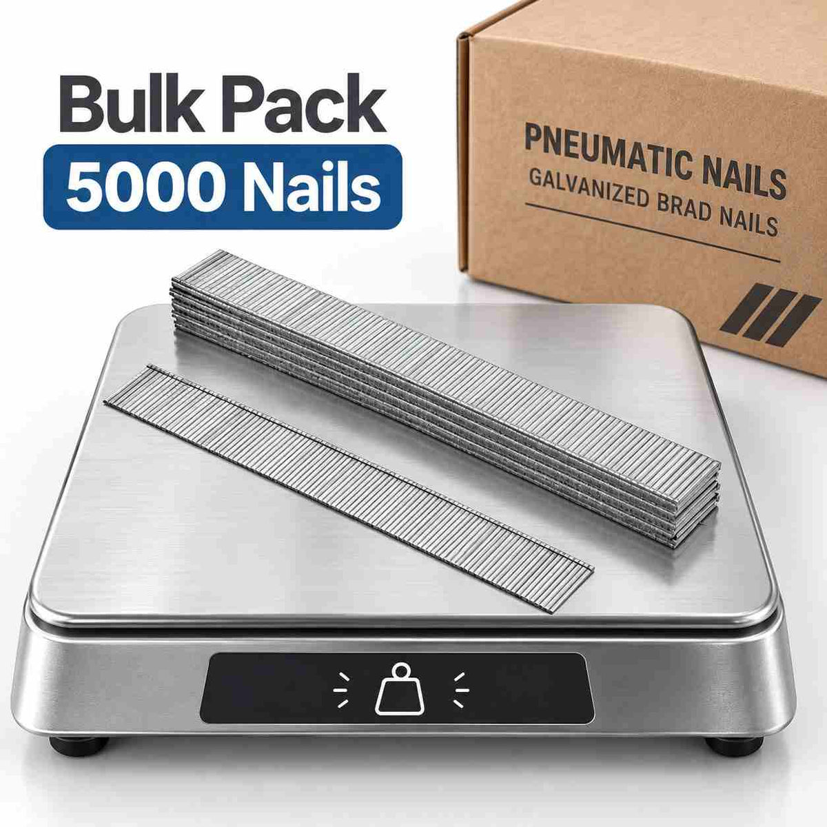 Implemental Pneumatic Nails Galvanized Brad Nails (Pack of 5000) - 1