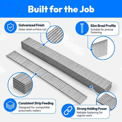 Pneumatic Nails Galvanized Brad Nails (Pack of 5000)