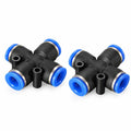 Pneumatic Pu Push Equal Union Cross Connector-8X8-2Pcs