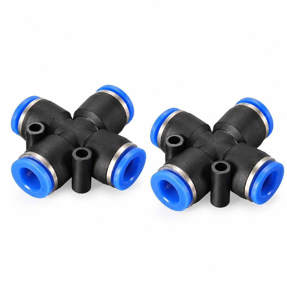 Pneumatic Pu Push Equal Union Cross Connector-8X8-2Pcs