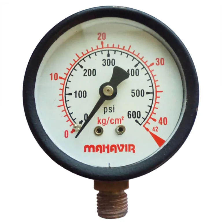 Pressure Gauge-2 1/2 Inch Thread 1/4Inch (500 PSI 35 Kg/Cm²)