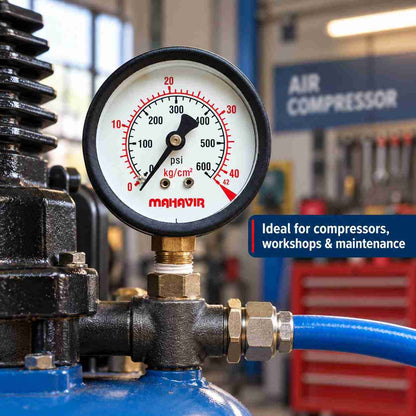Pressure Gauge-2 1/2 Inch Thread 1/4Inch (600 PSI 40 Kg/Cm²)