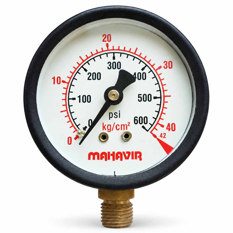 Pressure Gauge-2 1/2 Inch Thread 1/4Inch (600 PSI 40 Kg/Cm²)