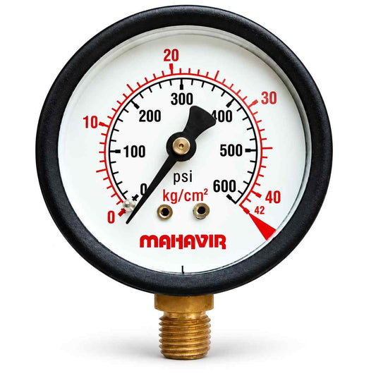 Pressure Gauge-2 1/2 Inch Thread 1/4Inch (600 PSI 40 Kg/Cm²)