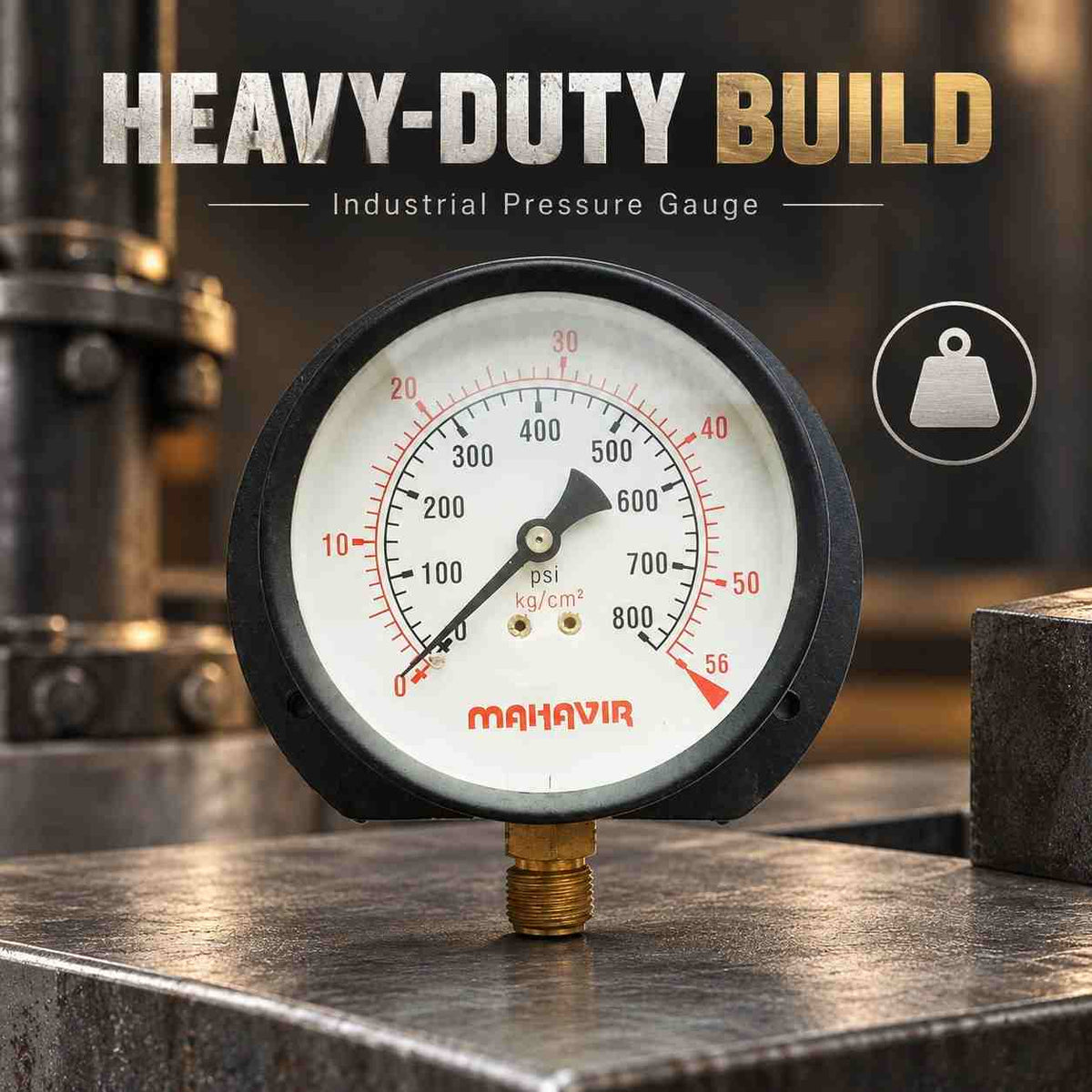 Pressure Gauge Industrial Heavy Duty - 4 Inch
