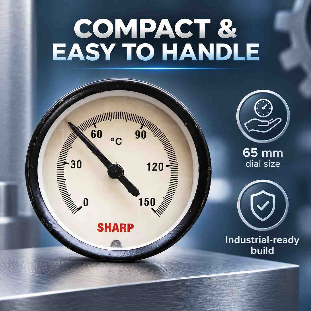 Implemental Pressure gauge-150°C 65mm - 1