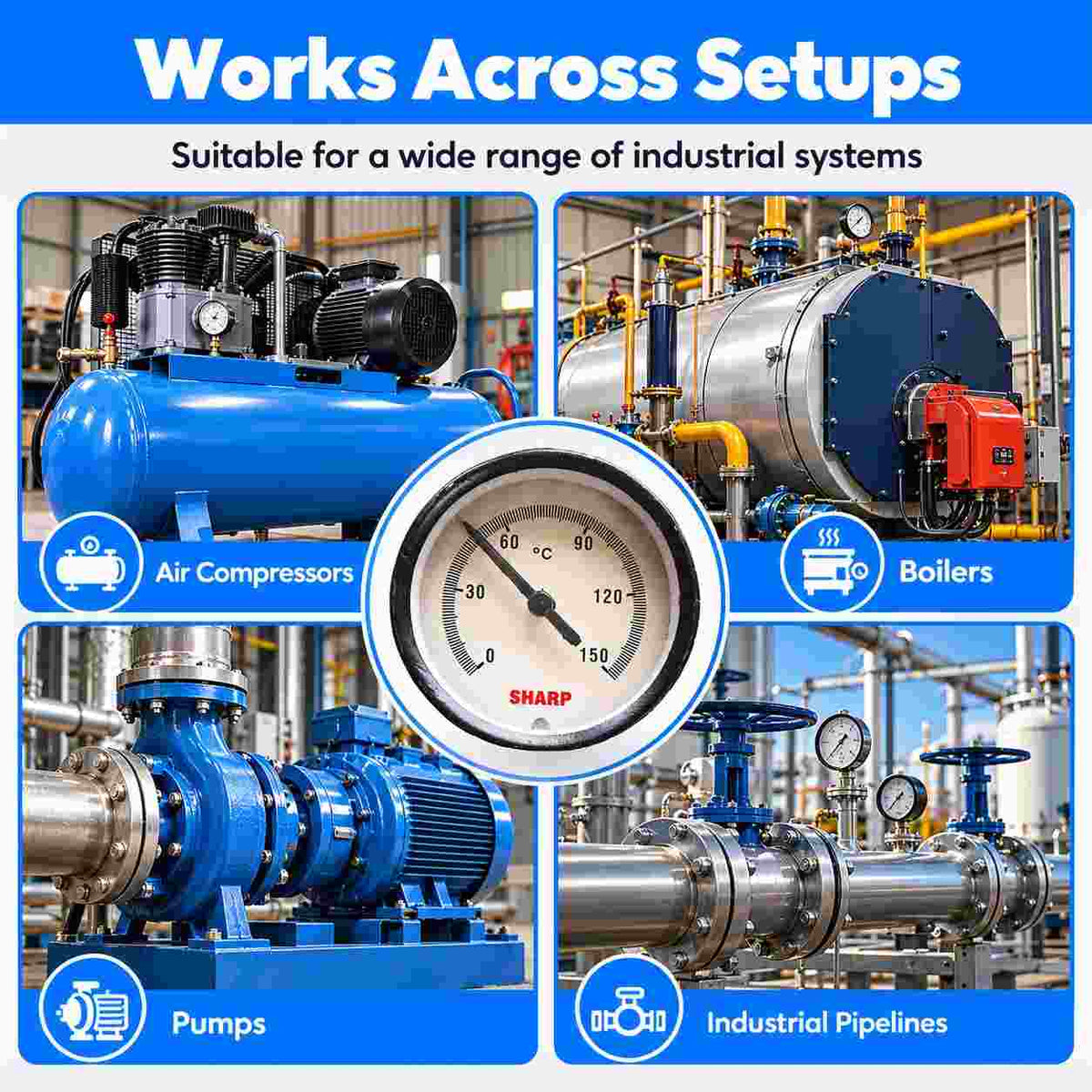 Pressure gauge-150°C 65mm