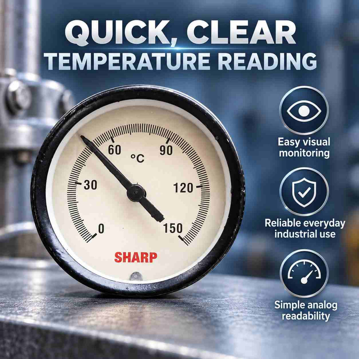 Implemental Pressure gauge-150°C 65mm - 1