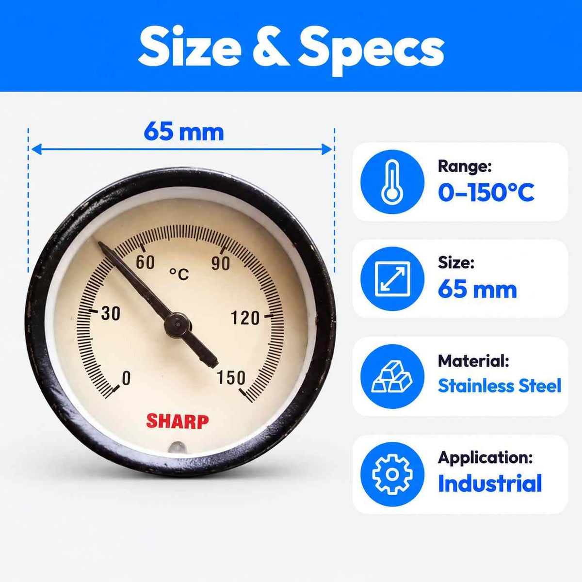 Pressure gauge-150°C 65mm