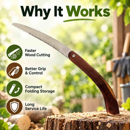 Implemental Pruning tool Cutter Wooden & Foldable Handle (Aari) - 1