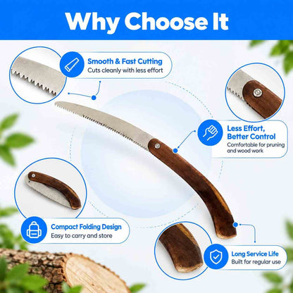 Pruning tool Cutter Wooden & Foldable Handle (Aari)