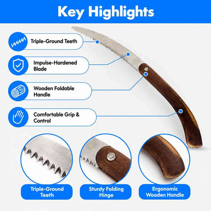 Pruning tool Cutter Wooden & Foldable Handle (Aari)