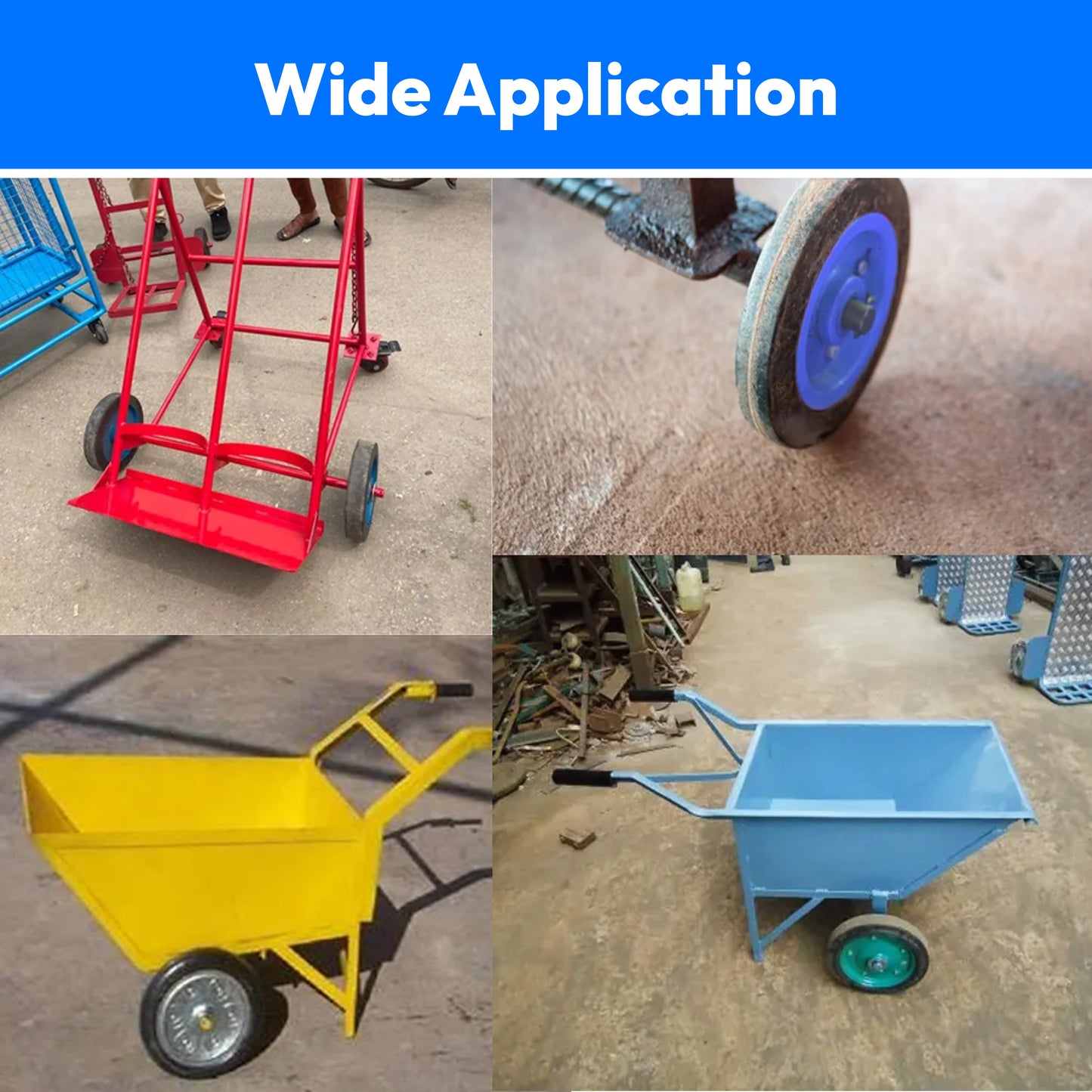 Rubber Bonded C.I Wheel Without Bearing For 6205
